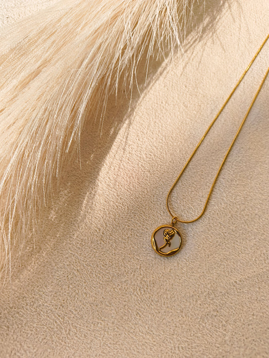 Round clay flower pendant (Anti-tranish)